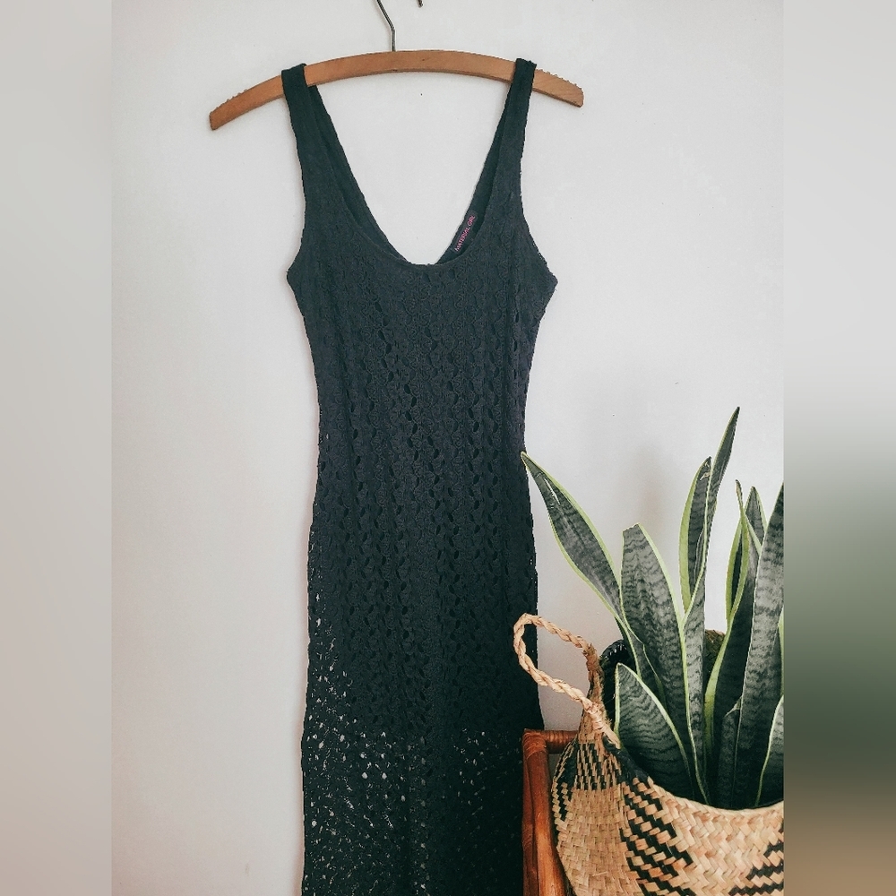 Material Girl netted sleeveless dress